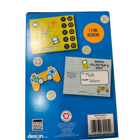 Tic Tac Toe Valentines Cards Kids 3 packs 32 each New Total 96 cards Studio 2/14 - Picture 3 of 4